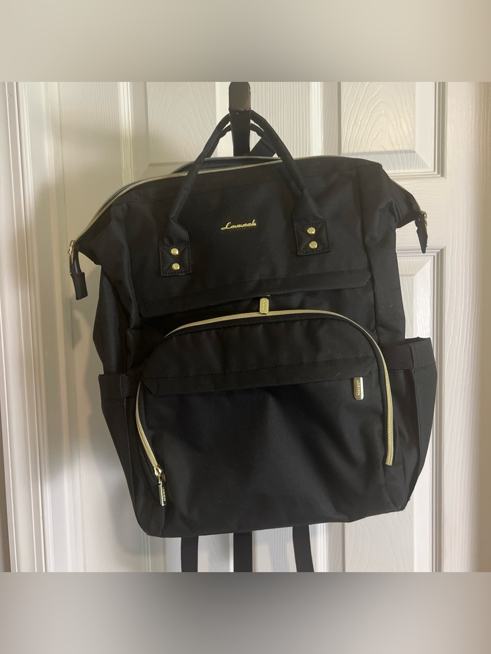 Lovevook Carry On Travel Backpack Black Zip Up Bag Travel